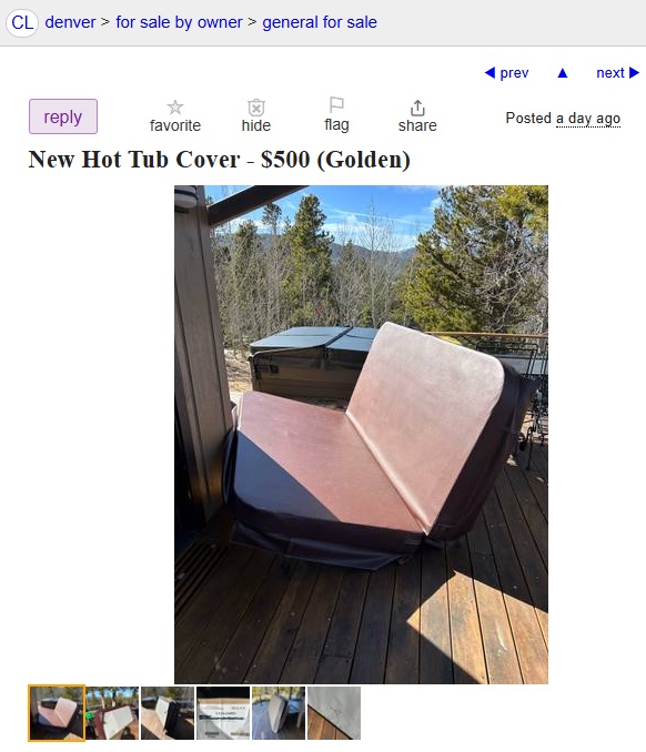 Craigslist: New Hot Tub Cover Doesn't Fit My Hot Tub